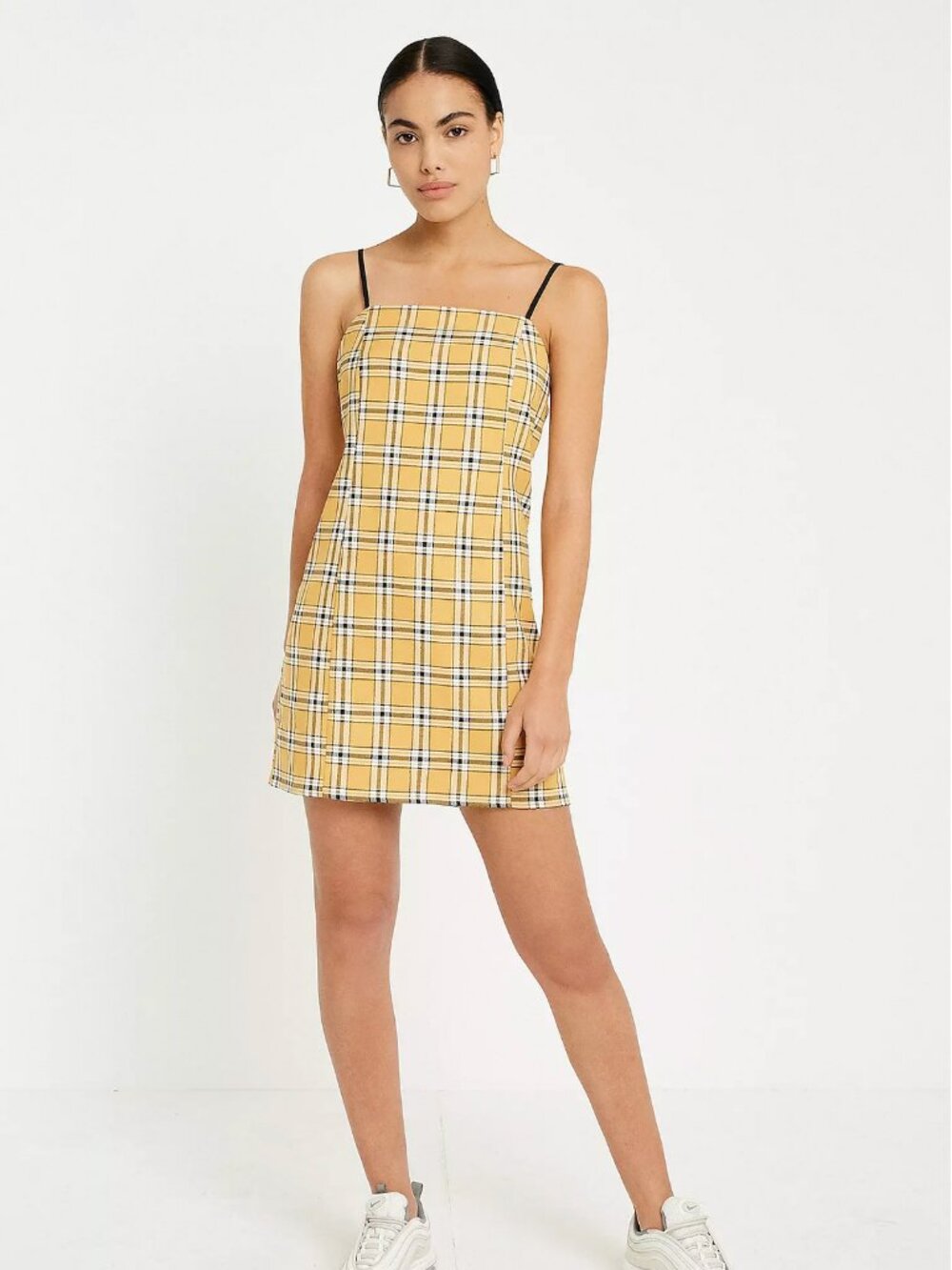 Urban Outfitters 90s Plaid Mini Slip Dress Womens L